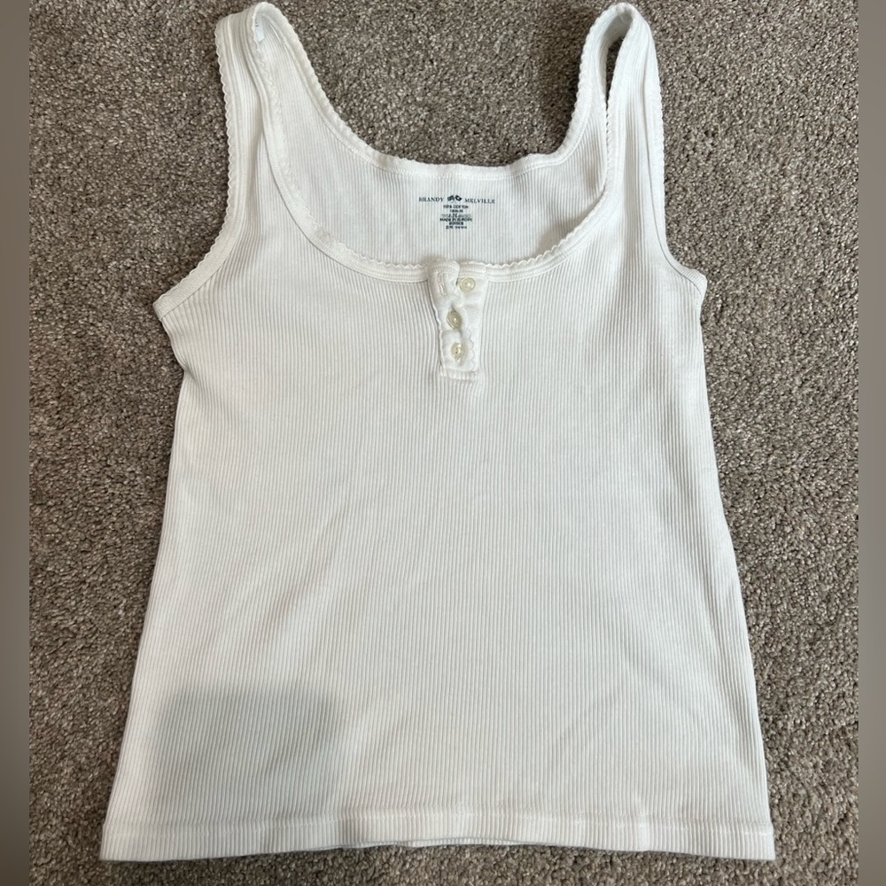 brandy melville white tank